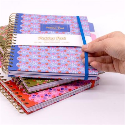 Spirálfüzet, B5, vonalas, 100 lap, PUKKA PAD "Floral Project Book", vegyes minta Spirálfüzet, B5, vonalas, 100 lap, PUKKA PAD "Floral Project Book", vegyes minta