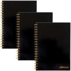 Spirálfüzet, B5, vonalas, 80 lap, FSC, PUKKA PAD "Carpe Diem", fekete