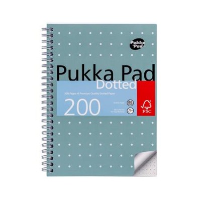 Spirálfüzet, A5, pontrácsos, 100 lap, PUKKA PAD "Metallic Jotta"