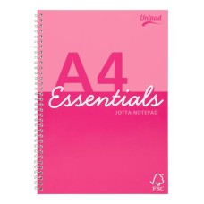 Spirálfüzet, A4, vonalas, 80 lap, PUKKA PAD "Unipad Essentials Jotta", vegyes