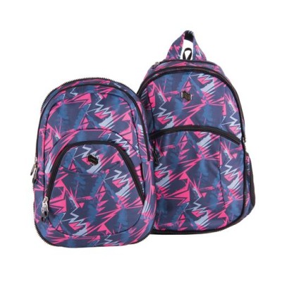 Hátizsák, 2in1, notebook tartóval és audió csatlakozóval, PULSE "Teens Pink Ice"