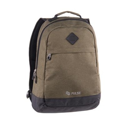 Hátizsák, notebook tartóval, PULSE "Bicolor Olive", zöld