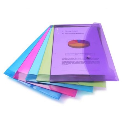 Irattartó tasak, A4+, PP, patentos, RAPESCO "Eco", vegyes csillogó színek