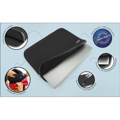 Notebook tok, 15,6", antibakteriális, RAPESCO, fekete