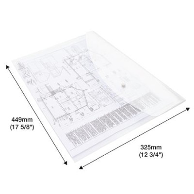 Irattartó tasak, A3, PP, patentos, RAPESCO "Eco", áttetsző