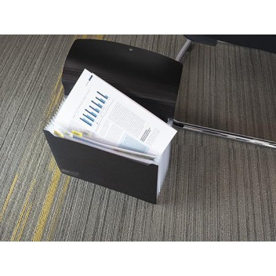 Harmonikamappa, A4, PP, 13 rekeszes, RAPESCO "Eco GRS Recycled", matt fekete