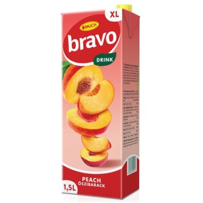 Gyümölcsital, 25%, 1,5 l, RAUCH "Bravo", őszibarack
