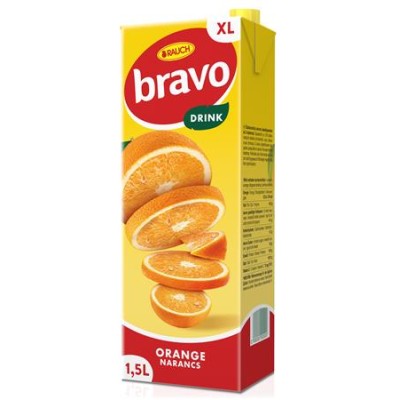 Gyümölcsital, 12%, 1,5 l, RAUCH "Bravo", narancs