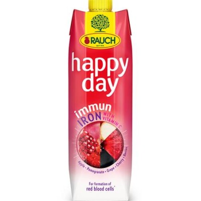 Gyümölcslé, 55%, 1l, RAUCH "Happy day", Immun Iron