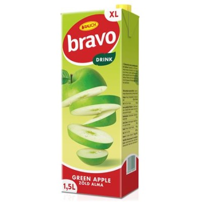 Gyümölcsital, 12%, 1,5 l, RAUCH "Bravo", zöld alma