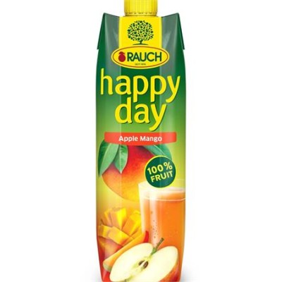 Gyümölcslé, 100%, 1 l, RAUCH "Happy day", alma-mangó