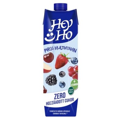 Gyümölcsital, 20%, cukormentes, 1 l, RAUCH "Hey-Ho ZERO", piros multivitamin