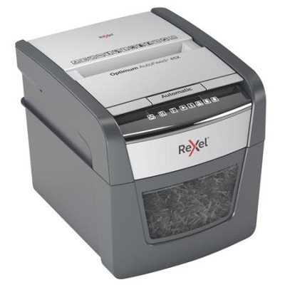 Iratmegsemmisítő, konfetti, 45 lap, REXEL "Optimum AutoFeed 45X"