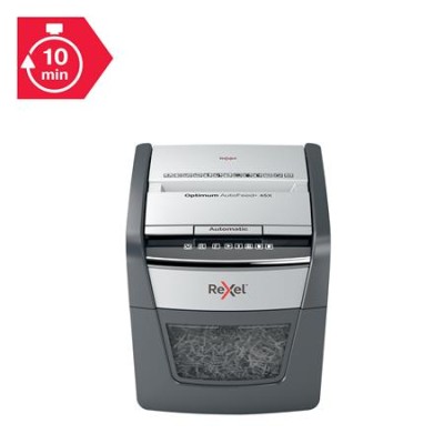 Iratmegsemmisítő, konfetti, 45 lap, REXEL "Optimum AutoFeed 45X"