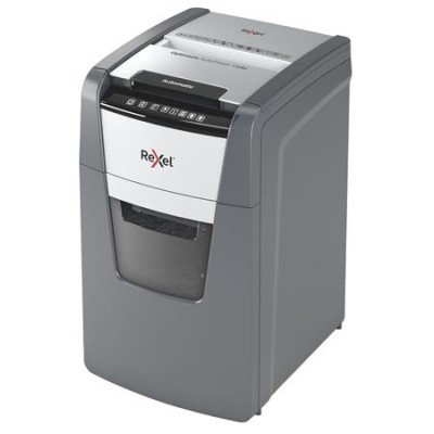 Iratmegsemmisítő, mikrokonfetti, 130 lap, REXEL, "Optimum AutoFeed+ 130M"