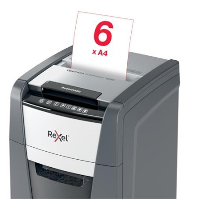 Iratmegsemmisítő, mikrokonfetti, 150 lap, REXEL "Optimum AutoFeed+ 150M"