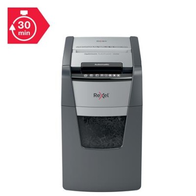 Iratmegsemmisítő, mikrokonfetti, 150 lap, REXEL "Optimum AutoFeed+ 150M"