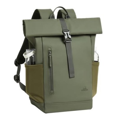 Notebook hátizsák, 14", 17L, rolltop, RIVACASE "Eden ECO 7826", olivazöld