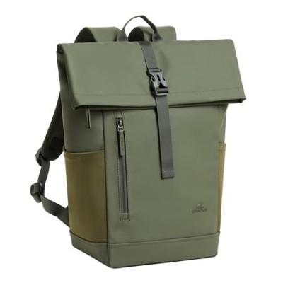 Notebook hátizsák, 14", 17L, rolltop, RIVACASE "Eden ECO 7826", olivazöld