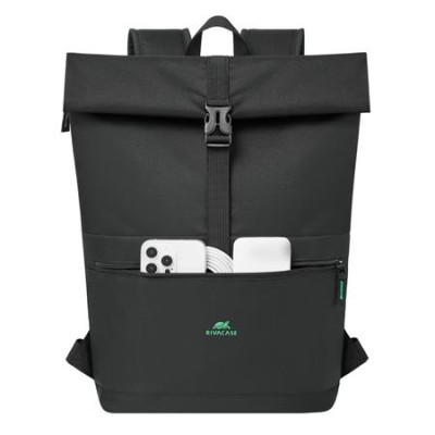Notebook hátizsák, 15,6", rolltop, 15L, RIVACASE "Gremio ECO 5567", fekete
