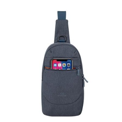 Hátitáska, keresztpántos (cross-body), RIVACASE "Galapagos 7711", sötétszürke
