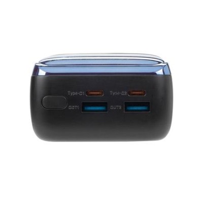Hordozható akkumulátor, laptopokhoz, 30000mAh, QC/PD 65W, RIVACAE "VA1080"