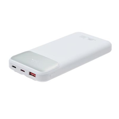 Power bank, beépített kábellel, 10.000mAh, RIVACASE "VA2211", fehér