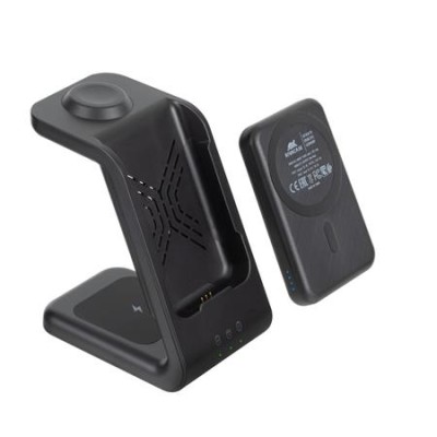 Töltőállomás, vezeték nélküli, mágneses, 5000mAh, RIVACASE "VA4917"