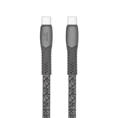 USB kábel, USB-C - USB-C, 1,2 m, RIVACASE "PS6105", szürke