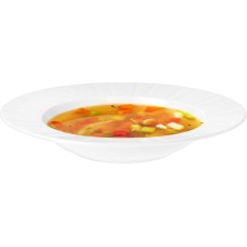 Mélytányér, ROTBERG, fehér, 23 cm, 6 db-os szett, "Oslo"