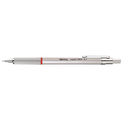 Nyomósirón, 0,7 mm, ROTRING "Rapid Pro", ezüst