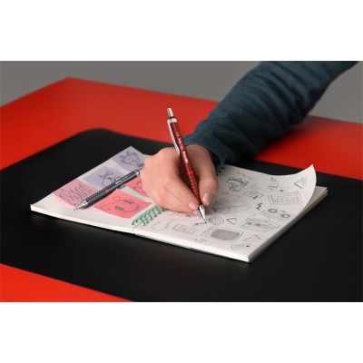 Nyomósirón, 0,5 mm, rOtring "Tikky Retro", piros