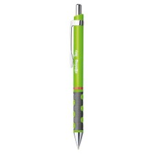 Golyóstoll, 0,8 mm, nyomógombos, neonzöld tolltest, ROTRING "Tikky", kék