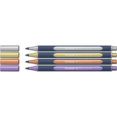 Metálfényű rollertoll készlet, 0,4 mm, SCHNEIDER "Paint-It 050" 4 különböző szín