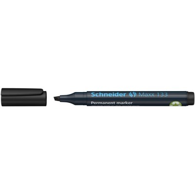 Alkoholos marker, 1-4 mm, vágott, SCHNEIDER "Maxx 133", fekete