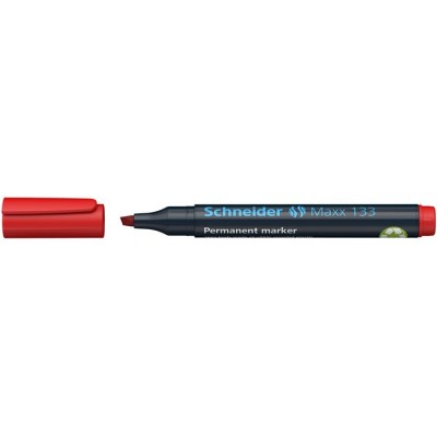 Alkoholos marker, 1-4 mm, vágott, SCHNEIDER "Maxx 133", piros