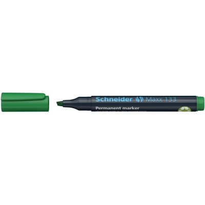 Alkoholos marker, 1-4 mm, vágott, SCHNEIDER "Maxx 133", zöld