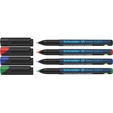 Alkoholos marker készlet, OHP, 0,4 mm, SCHNEIDER "Maxx 220 S", 4 különböző szín