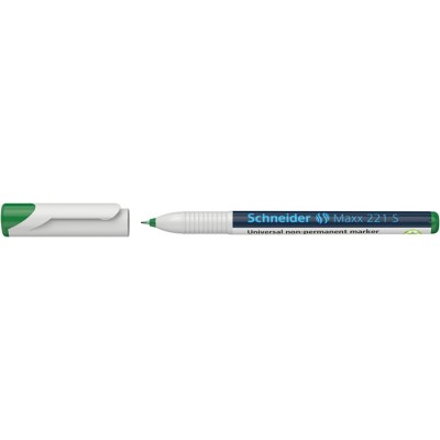Alkoholmentes marker, OHP, 0,4 mm, SCHNEIDER "Maxx 221 S", zöld