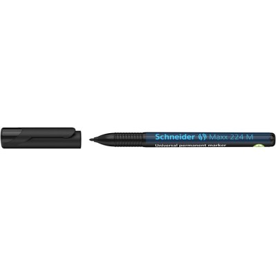 Alkoholos marker, OHP, 1 mm, SCHNEIDER "Maxx 224 M", fekete