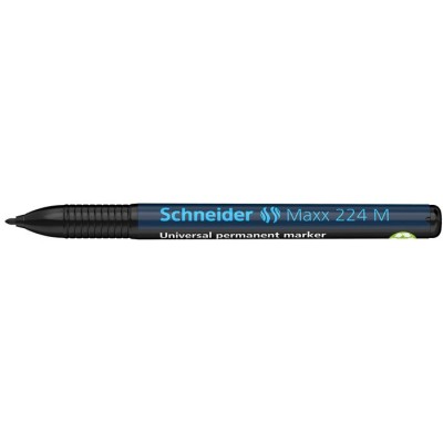 Alkoholos marker, OHP, 1 mm, SCHNEIDER "Maxx 224 M", fekete