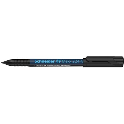 Alkoholos marker, OHP, 1 mm, SCHNEIDER "Maxx 224 M", fekete