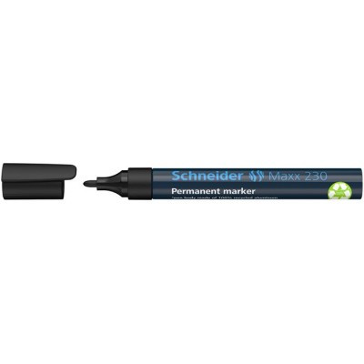 Alkoholos marker, 1-3 mm, fémházas, SCHNEIDER "Maxx 230", fekete