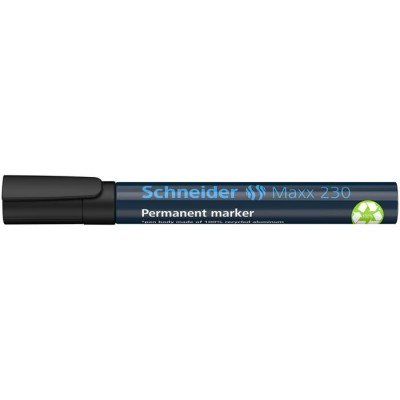 Alkoholos marker, 1-3 mm, fémházas, SCHNEIDER "Maxx 230", fekete