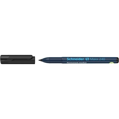 Alkoholos marker, 1-2 mm, kúpos, SCHNEIDER "Maxx 240", fekete