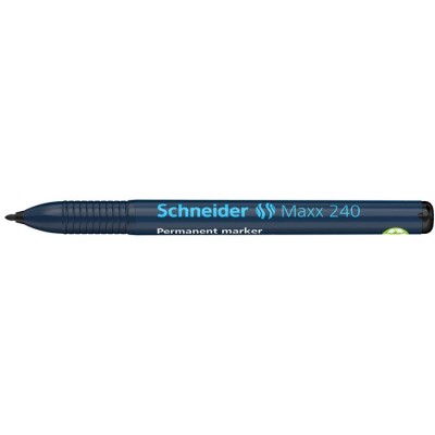 Alkoholos marker, 1-2 mm, kúpos, SCHNEIDER "Maxx 240", fekete