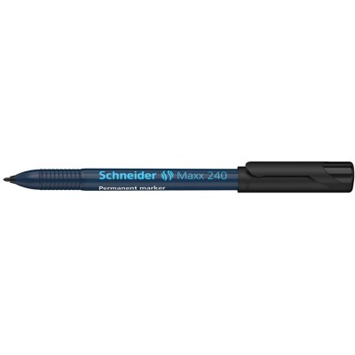 Alkoholos marker, 1-2 mm, kúpos, SCHNEIDER "Maxx 240", fekete