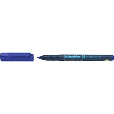 Alkoholos marker, 1-2 mm, kúpos, SCHNEIDER "Maxx 240", kék