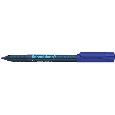 Alkoholos marker, 1-2 mm, kúpos, SCHNEIDER "Maxx 240", kék