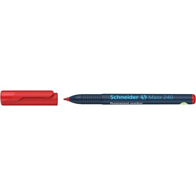 Alkoholos marker, 1-2 mm, kúpos, SCHNEIDER "Maxx 240", piros